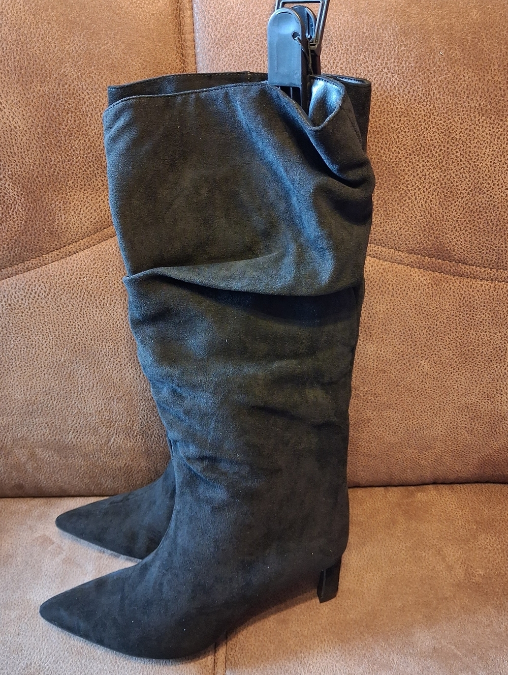 Time And Tru Black Mid Slouch Women's Boots Size 7 1/2